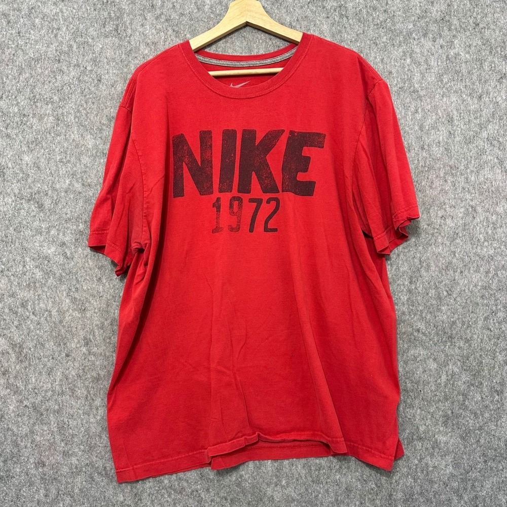Nike 1972 Red Graphic T Shirt Men's XXL Regular Fit Cotton